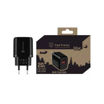Tactical Base Plug Dual črn avtomobilski polnilnik z 2 vratoma USB-A, 3,1 A, 15,5 W