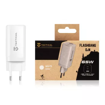 Tactical adapter FlashBang GaN bel 65W USB-C polnilnik