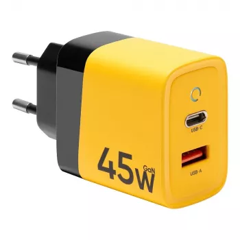 Tactical Microgrid GaN 45W rumeni stenski polnilnik z USB-C