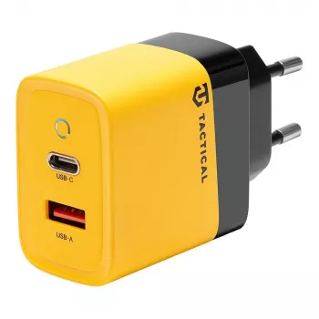 Tactical Microgrid GaN 45W rumeni stenski polnilnik z USB-C