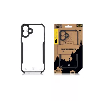 Tactical zadnji ovitek Quantum Stealth iPhone 16 Plus prosojen/črn