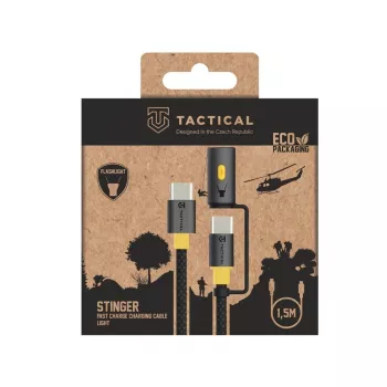 Tactical Stinger kabel USB-C/USB-C črn
