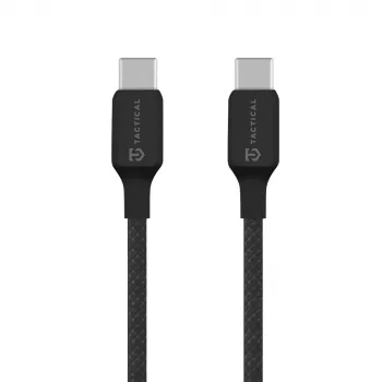 Tactical Stitch Thread kabel USB-C/USB-C črn - 1,2m - najlonski pleten - polnjenje in sinhronizacija podatkov