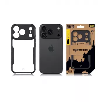 Tactical zadnji ovitek Quantum Stealth iPhone 17 Pro prozoren/črn