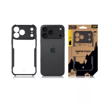 Tactical zadnji ovitek Quantum Stealth za Apple iPhone 17 Pro Max prozoren/črn