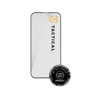 Tactical Glass Shield Privacy 5D za iPhone 16 Pro/17 črn