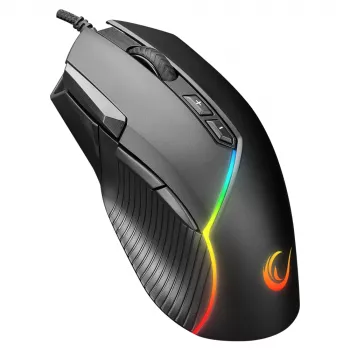 Rampage Comfort igralska miška, programabilna, 12800 DPI RGB, črna