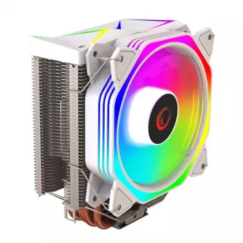 Rampage Octagon C50 zračni hladilnik procesorja, 120mm ARGB ventilator, bel, LGA 1700/AM5