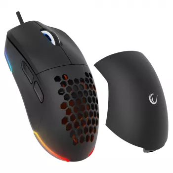 Rampage BLINK žična igralna miška USB, 12800 DPI, RGB, optični senzor, črna