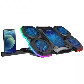 Rampage X-RANGER 9-17 RGB nastavljiva hladilna blazinica za prenosnik