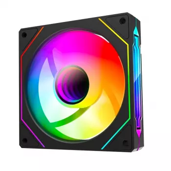 Rampage 120mm 1800RPM ventilator za ohišje Infinite Loop ARGB PWM, črn