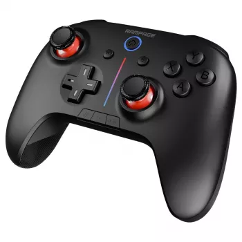 Rampage Hydra Pro Pad brezžični RGB 2.4G krmilnik Hall Effect z magnetnimi sprožilci, črn