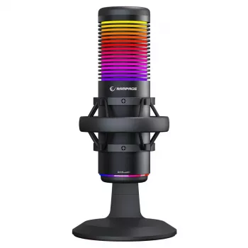 Rampage Bemol RGB USB-C igralni mikrofon, črn