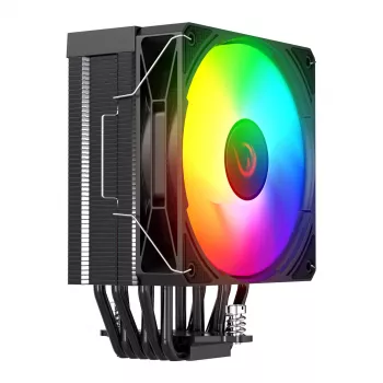 Rampage Octagon C70 hladilnik za CPU LGA1700/AM5 LCD ventilator Infinity 120mm ARGB, črn