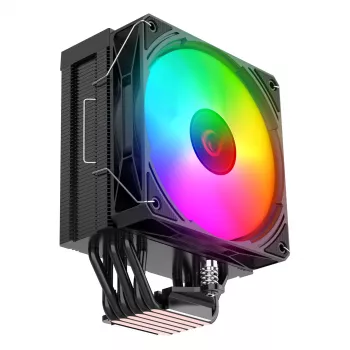 Rampage Octagon C70 hladilnik za CPU LGA1700/AM5 LCD ventilator Infinity 120mm ARGB, črn