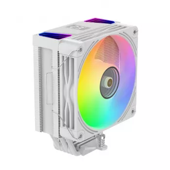 Rampage Octagon C70 hladilnik za CPU z LCD, 120 mm ventilator ARGB, AM5/LGA1700, bel