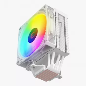 Rampage Octagon C70 hladilnik za CPU z LCD, 120 mm ventilator ARGB, AM5/LGA1700, bel