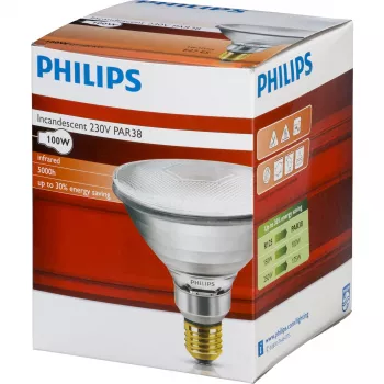 Philips infrardeča žarnica PAR38 IR 100W E27 230V prozorna