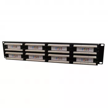 Gembird NPP-C548CM-001 19-palčna 2U 48-portna CAT5e UTP patch plošča, črna