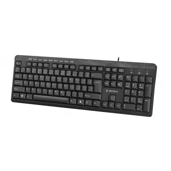 Gembird KB-UM-106 kompaktna multimedijska tipkovnica, žična USB, črna