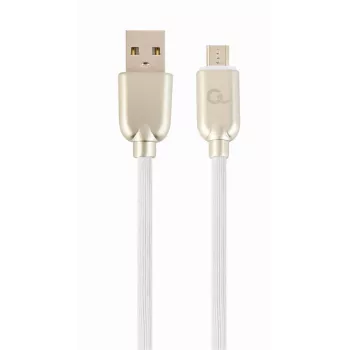Gembird kabel USB 2.0 Type-A vtič na Micro-B vtič, 1 m, bel, TPE ovoj
