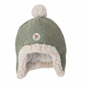 Lodger dvoslojna zimska kapa iz flisa Elm, žajbljevo zelena, 1-2 leti