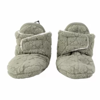Lodger Polar Fleece copati za dojenčke iz flisa s protizdrsnim podplatom, žajbljevo zelena (Elm), 6-12 mesecev