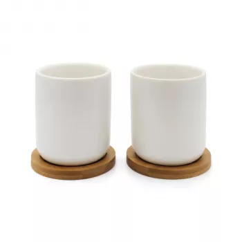 Bredemeijer Duet set čajnih skodelic 1x2, 200ml, z bambusovimi podstavki 142013