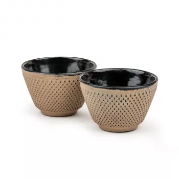 Bredemeijer Xilin litoželezni set čajnih skodelic 2 kosa, kamela, 100 ml