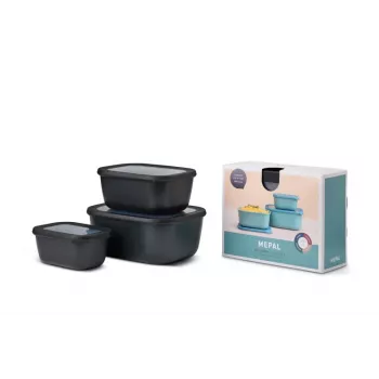 Mepal Cirqula Multi Bowl set, 3-delni, Nordic Black