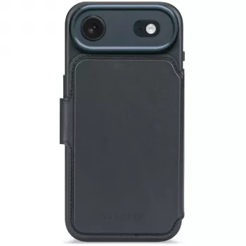 Decoded usnjen snemljiv ovitek z denarnico za iPhone 17 Air - Navy Shadow