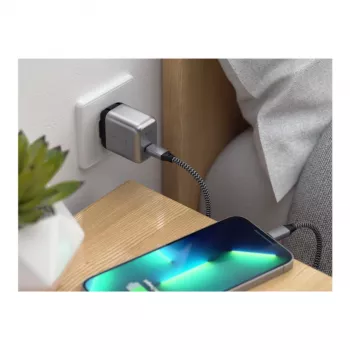 Satechi 20W USB-C PD stenski polnilnik, črn/siv