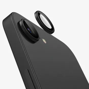 Spigen Optik Pro Glas.tR EZ Fit zaščita kamere, 2 kosa, za iPhone 16E/17E, črna