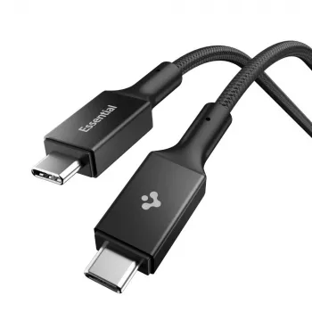 Spigen EB10010CC Essential kabel USB-C na USB-C 100W 1m črn