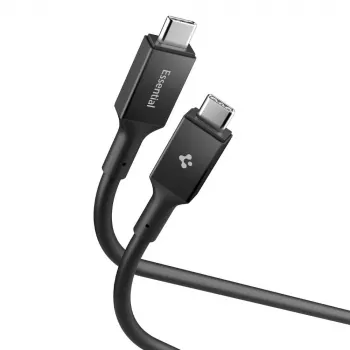 SPIGEN EB24012CC Essential kabel USB-C na USB-C 240W 120cm črn