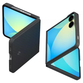 Spigen AirSkin ovitek iz aramida za Samsung Galaxy Z Flip 7, črn