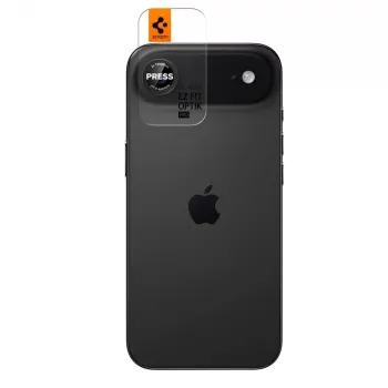 Spigen Optik Pro L-Series Glas.tR EZ Fit zaščita kamere 2 kosa za iPhone Air, črn/rdeč, AGL09864