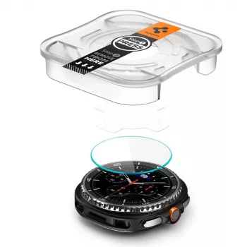 Spigen GLAS.tR EZ Fit zaščitno steklo za zaslon za Samsung Galaxy Watch 8 Classic (46 mm), 2 kosa, prozorno (AGL09877)