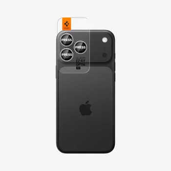 Spigen Optik Pro Glas.tR EZ Fit zaščita kamere, 2 kosa, za iPhone 14 Pro / Max, 15 Pro / Max, 16 Pro / Max, 17 Pro / Max – srebrna