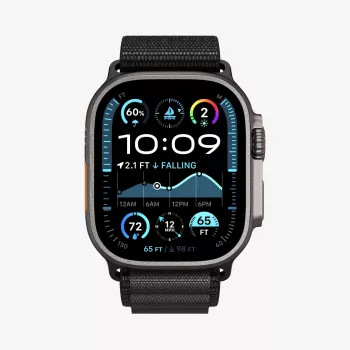 Spigen WBF1 pašček Apple Watch 8 / 9 / 10 / 11 / SE / Ultra (44 / 45 / 46 / 49 mm) črn