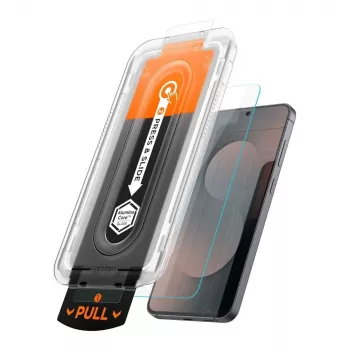 Spigen Glas.tR EZ Fit Pro HD kaljeno steklo za zaščito zaslona za Samsung Galaxy S25 FE - prozorno (2 kosa)