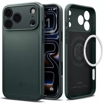 Spigen Thin Fit Mag MagSafe ovitek za iPhone 17 Pro, Abyss Green