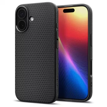 Spigen Liquid Air ovitek za iPhone 17, mat črn