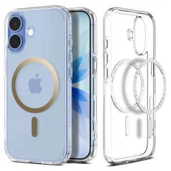 Spigen Ultra Hybrid Mag Magsafe iPhone 17 prozorno/zlatо ovitek