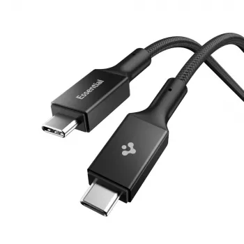SPIGEN EB24015CC Essential kabel USB-C na USB-C 240W 150cm črn