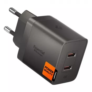 SPIGEN EE472EU-GAN Essential 2-portni omrežni polnilnik 47W Gunmetal