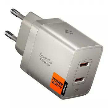 SPIGEN EE472EU-GAN Essential 2-portni omrežni polnilnik 47W Natural Titanium