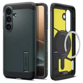 Spigen Tough Armor Mag MagSafe ovitek za Samsung Galaxy S26+ - zelen