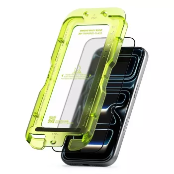 Ringke Easy Slide protiodsevna zaščitna folija iz kaljenega stekla za iPhone 17 Pro Max, črna