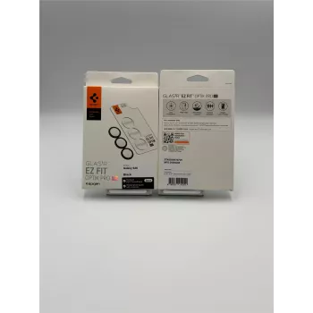 Spigen Optik Pro HD GLAS.TR EZ Fit zaščita kamere 2 kosa za Samsung Galaxy S26, črna